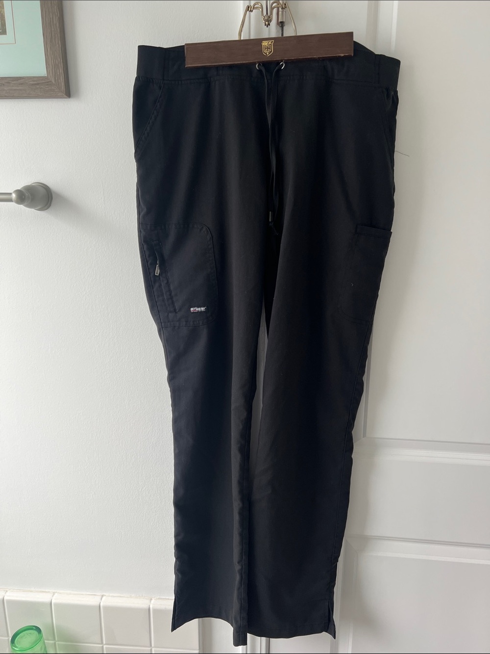 Grey's Anatomy Black Women’s Scrub Pants with Drawstring